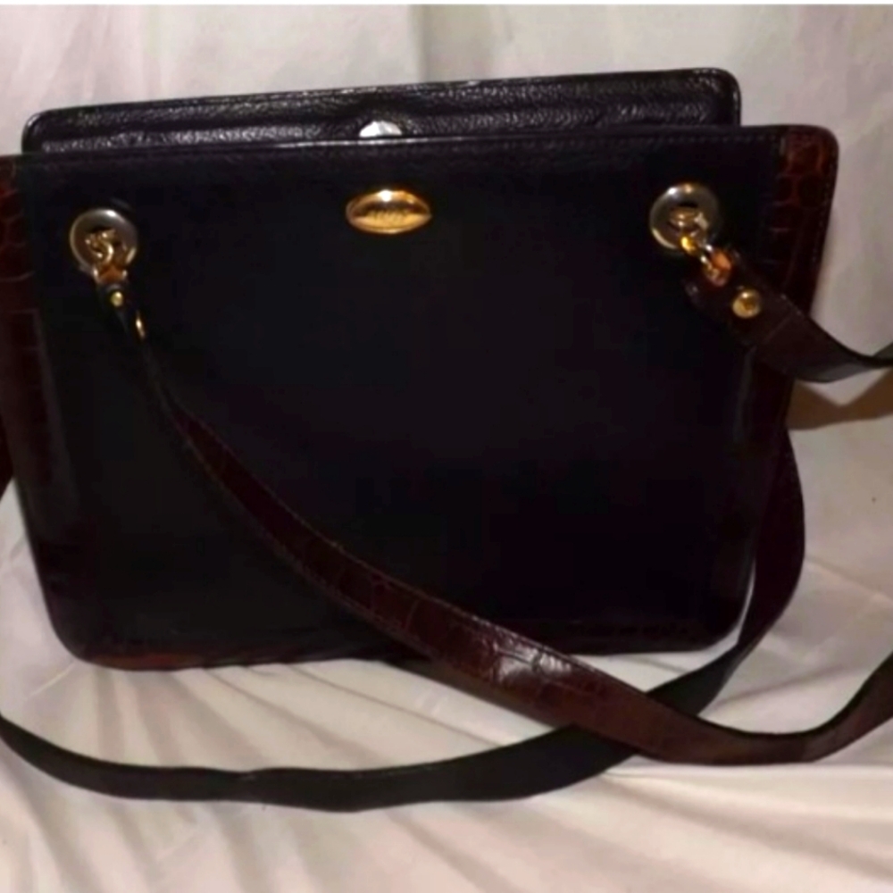 Bally Black and Brown Shoulder Bag